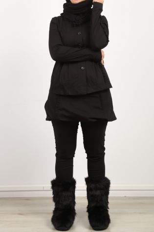 rundholz black label - Jacke mit kleinen Rüschen Super Stretch black