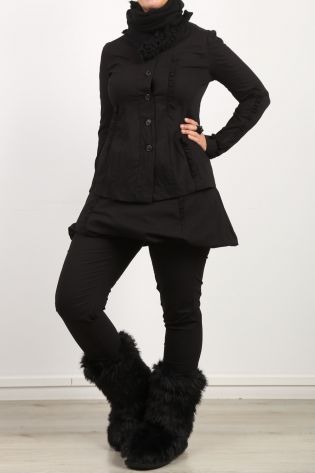 rundholz black label - Jacke mit kleinen Rüschen Super Stretch black