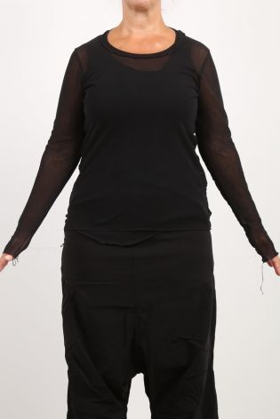 rundholz black label - Tulle Shirt Cotton Jersey black