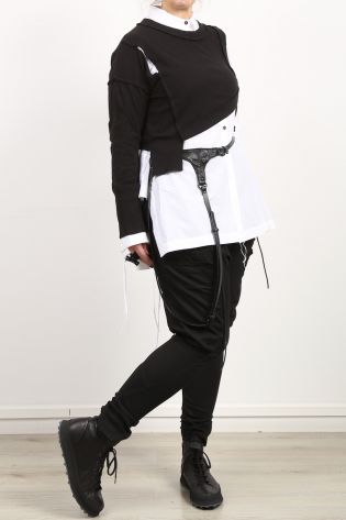 black by k&m identity - Sweater THROW OVER mit einem Ärmel asymmetrisch black