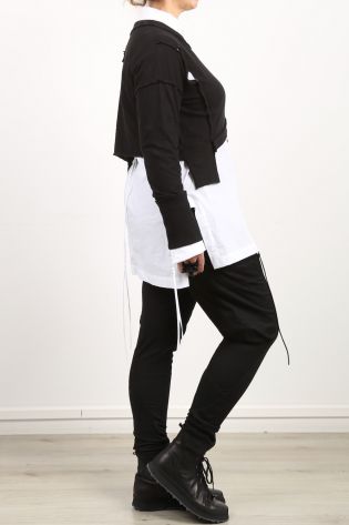 black by k&m identity - Sweater THROW OVER mit einem Ärmel asymmetrisch black