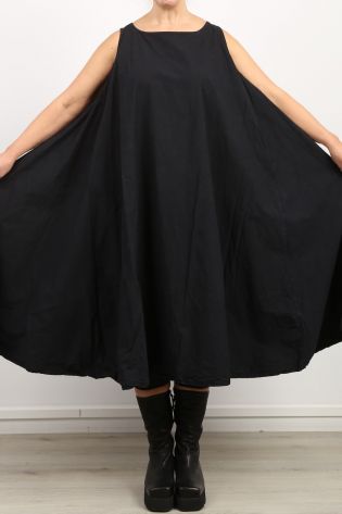 privatsachen - Kleid LEINAIV in Tellerform ärmellos Bio Baumwolle kaviar