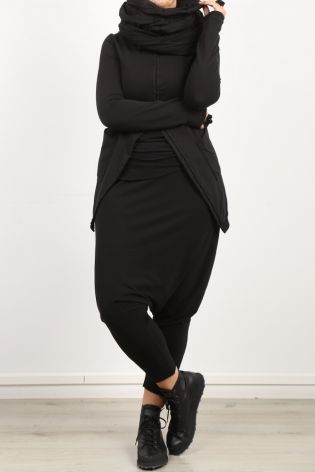 rundholz - Sweaterjacke mit Haken und Ösen und Tülleinsatz Cotton Stretch black