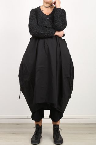 rundholz black label - Trägerkleid zum Binden Cotton Popeline Oversize black