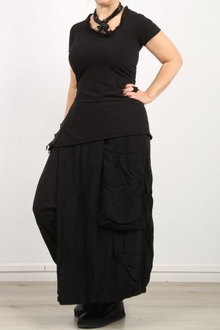 rundholz dip - Trouser skirt with large pocket Cupro black