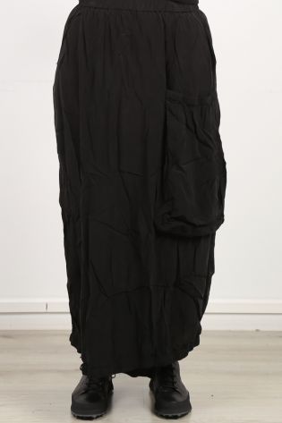rundholz dip - Hose Hosenrock mit großer Tasche Cupro black