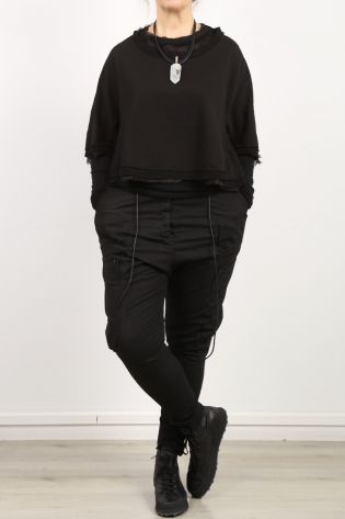 rundholz dip - Sweater mit Rippbündchen und Abschlüssen aus Seide Oversize black