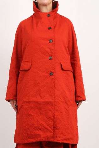 hannoh wessel - Mantel MALLORY Baumwolle mit Metalfaser red